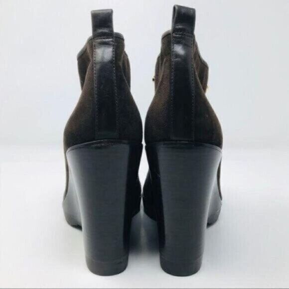 Michael Kors womans Brown suede wedged ankle boot 38 BoxM - Picture 5 of 5